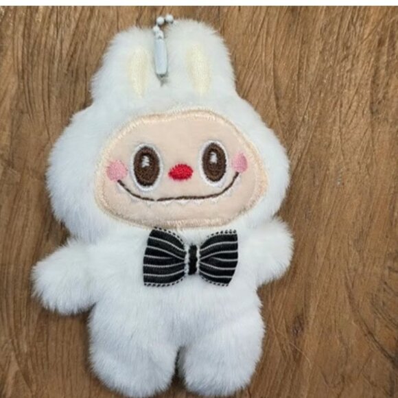 4.5" White LABUBU Doll LABUBU Toy Labubu Stuffed Labubu Keychain The Monsters - Picture 1 of 2